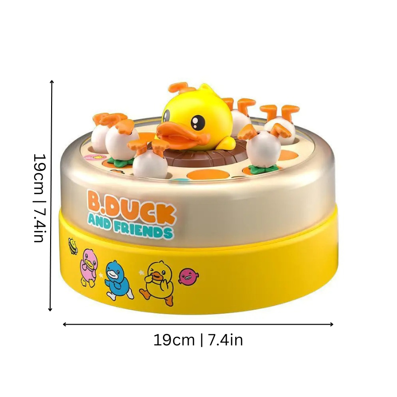 Interactive Duck Catching Game with Popping Action and Music