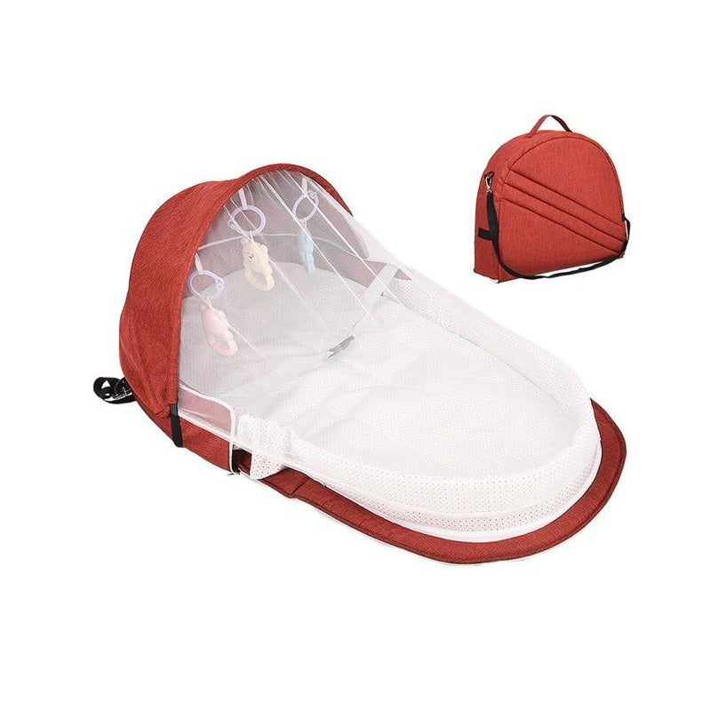 Foldable Baby Bed with Mosquito Net – Portable and Cozy