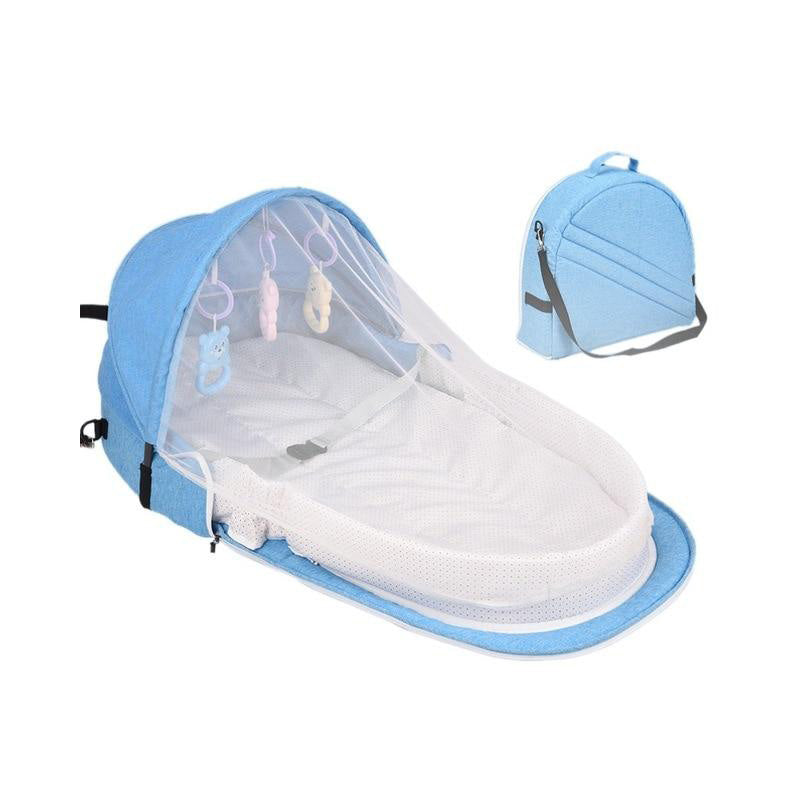 Foldable Baby Bed with Mosquito Net – Portable and Cozy