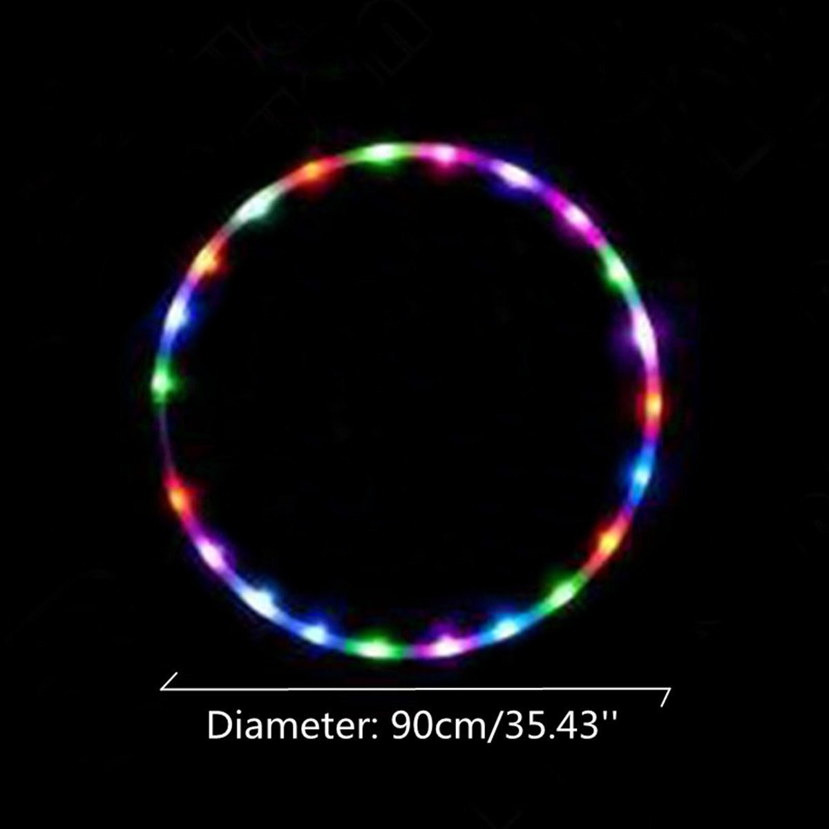 LED Hula Hoop with Adjustable Size and Multicolor Glow from 23" to 35"