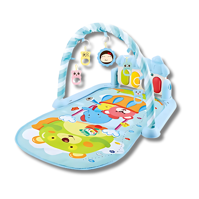 Musical Baby Play Mat with Tactile Pads, Sound Zones and Animal Tones